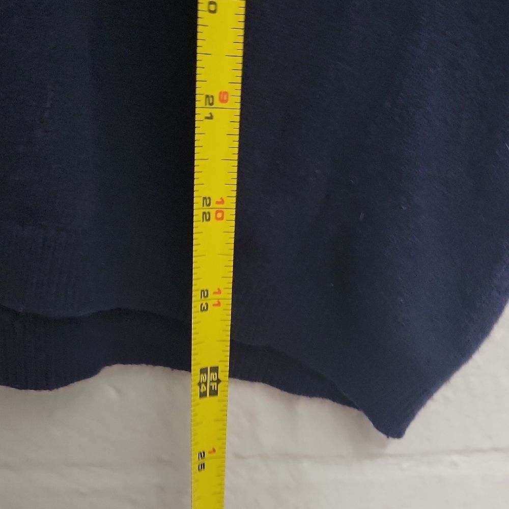 Boden Navy Knit Top Button Shoulder 3/4 Sleeve Sweater - Picture 12 of 13